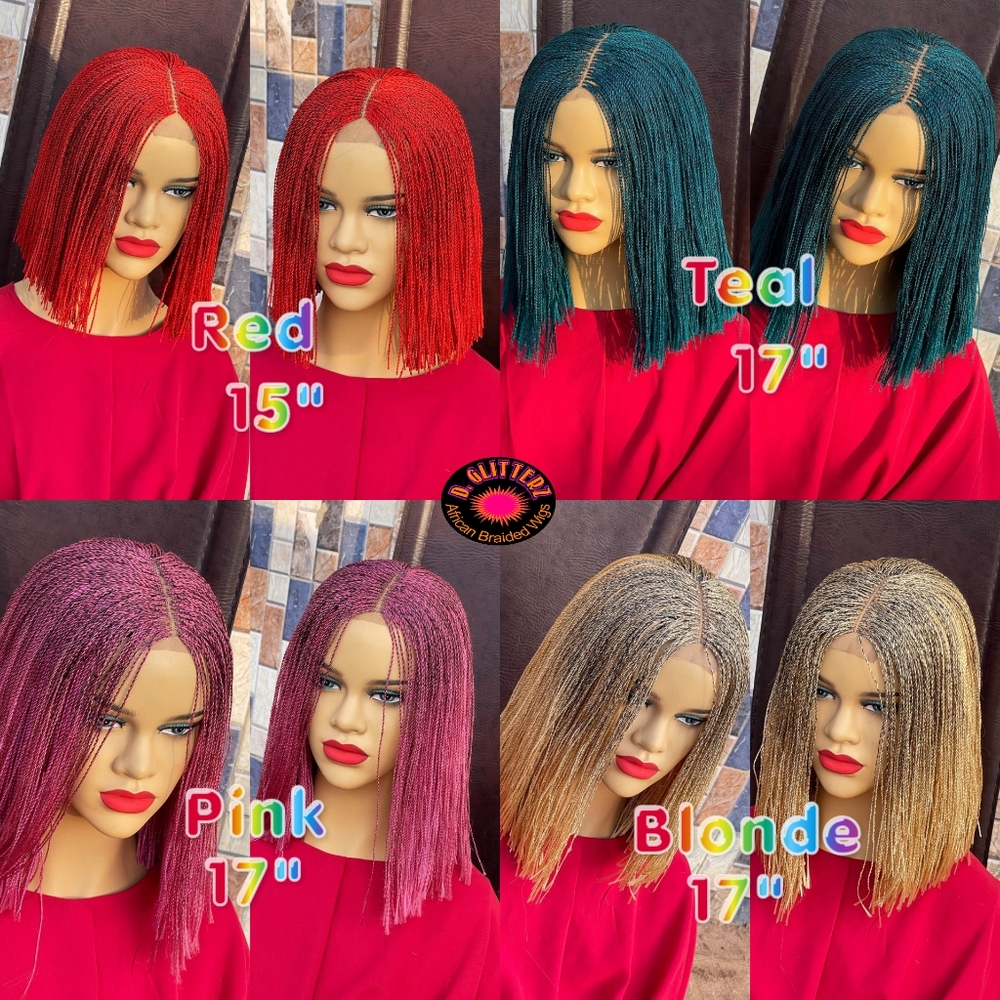 BLUNT CUT BRAIDED WIGS ON CLOSURE